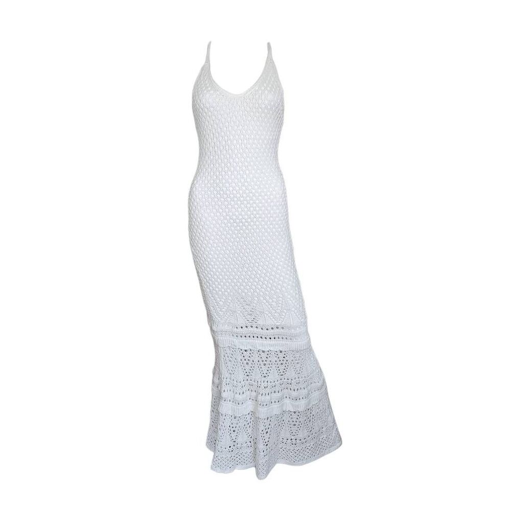 y2k cottagecore crochet maxi dress